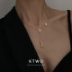 South Korea's simple new temperament net red ins tide sexy cold wind golden necklace female color gold sweater chain