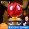 Red crystal ball ornaments Living room entrance Bogu frame Home decoration company office ornaments Turn of fortune