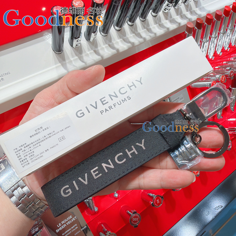 Domestic Official Store Givenchy Black Keychain New Fabric Canvas Key Pendant Decoration Accessory