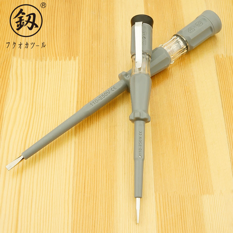 Fukuoka Instrumental Sword Card Neon Bubble Electropen Lifetime Brightness High 500V Straight Test Electropen Test Electropen Induction Electropen Test Pen