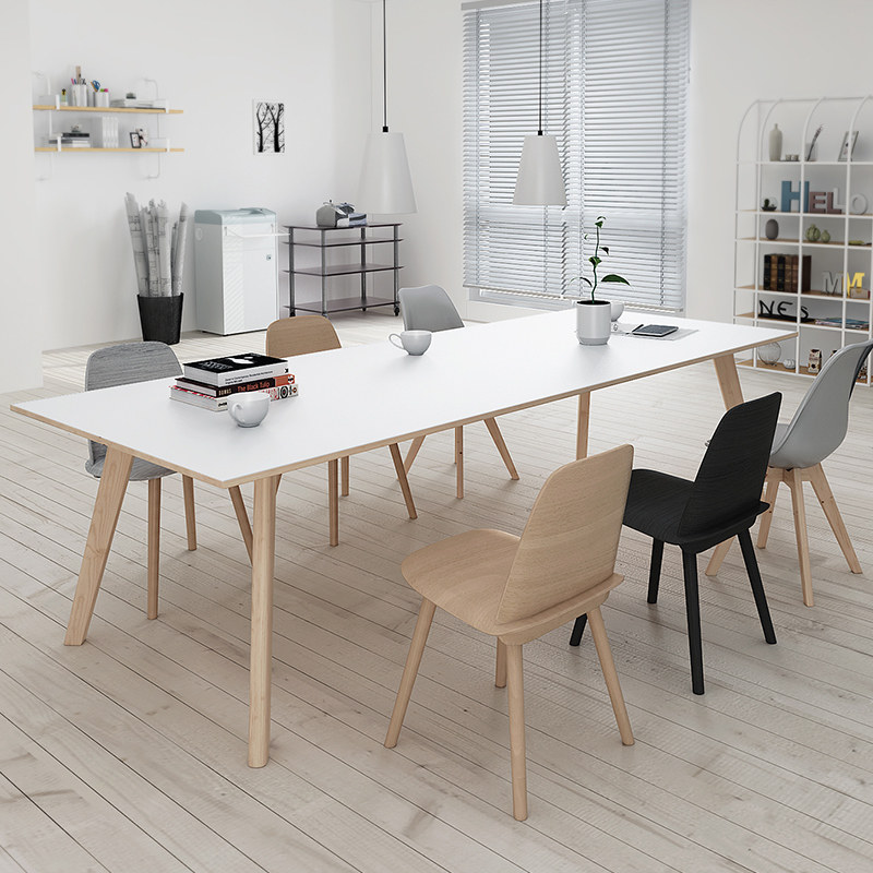 Nordic solid wood conference table creative negotiation table modern minimalist workbench rectangular training table large desk