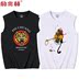 vai tay vest nam T-shirt giải trí thể dục mùa hè lớn mã thương hiệu hàng đầu mặc triều sinh viên thể thao hip-hop 