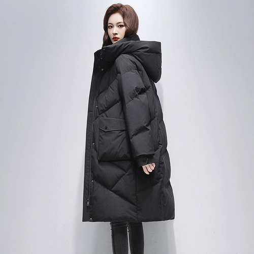 鸭鸭 Длинный зимний пуховик, утепленная куртка для отдыха, средней длины
