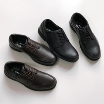 Foreign trade leakage tail goods spring and autumn mens low-top lace leather casual shoes leather shoes head layer cowhide dress leather shoes