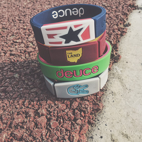Sports bracelet men's front and back personality men's and women's tide silicone bracelet Tide brand couple bracelet Tide hip hop retro
