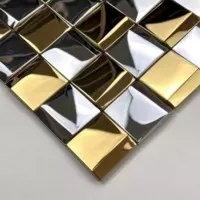 Золотое зеркало + серебро 293x293 мм один кусок