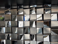 Серебряная матовая установка + серебряное зеркало 293x293mm One Piece