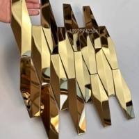 Металлическая шестиугольная трехмерная мозаика из нержавеющей стали, материал, в 3d формате