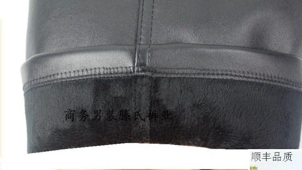 Courier cao cấp xe máy mùa thu và mùa đông ấm siêu da quần da nam cộng với nhung dày dày quần áo công sở thẳng quần jogger nam