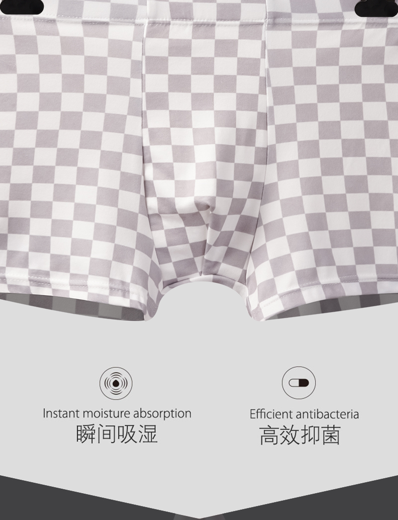 Quần lót nam mỏng phần cá tính thanh niên quần short cotton thoáng khí boxer phiên bản Hàn Quốc của các chàng trai bốn góc quần đầu 4 quan lot khe nam