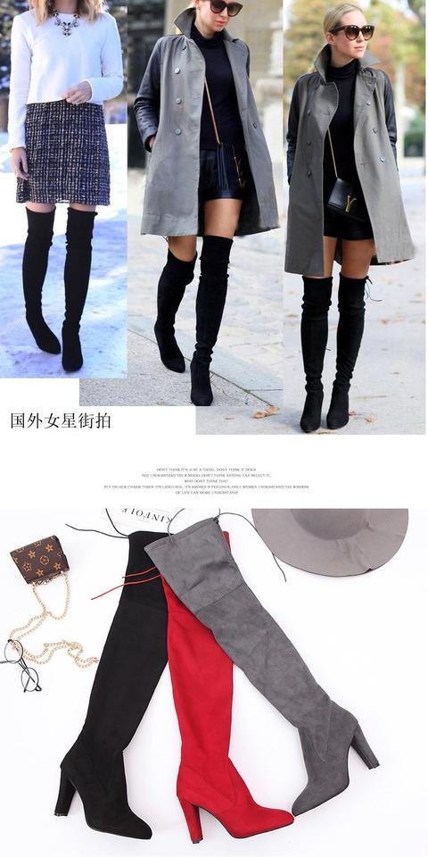 Mùa thu và mùa đông qua giày cao đến đầu gối nữ 2018 Giày cao gót mới dành cho nữ boot cổ ngắn nữ