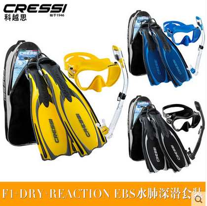 Italy CRESSI f1 mirror Diver all dry straw Deep subbed snorkel Snorkeling Samsung suite