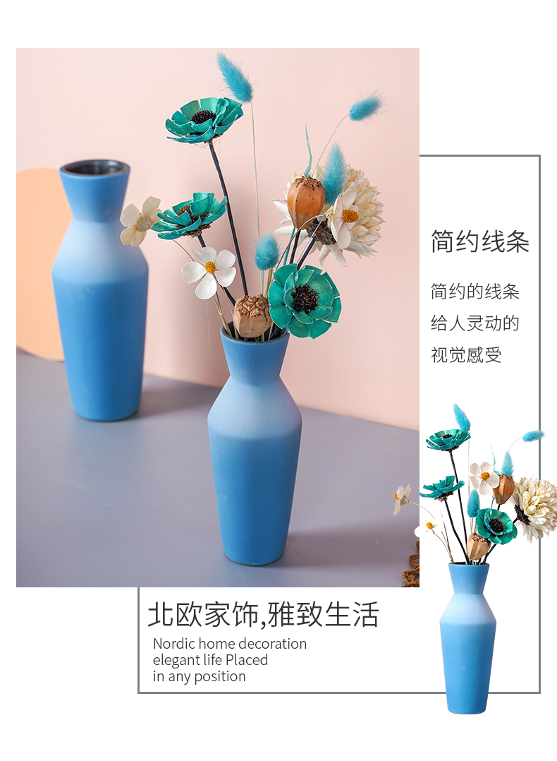 Nordic vase simulation of dried flowers sitting room adornment flowers flower arrangement table modern TV ark, ceramic creative wine furnishing articles