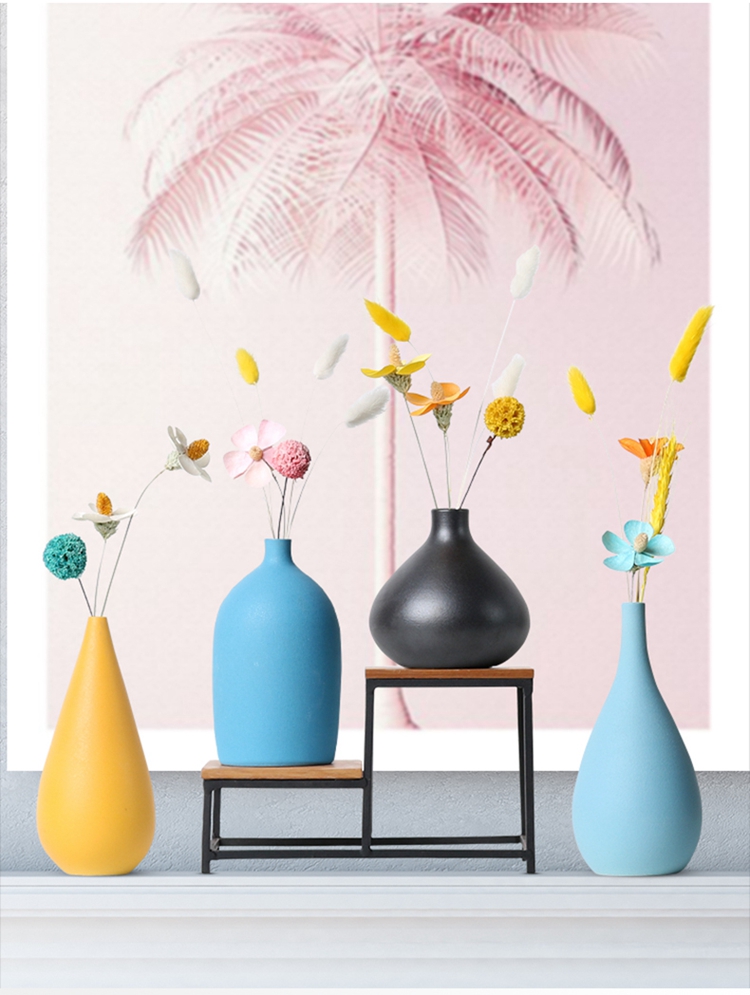 Floret bottle plug-in sitting room dry flower ceramic Nordic light TV ark, contracted and I key-2 luxury porch home furnishing articles