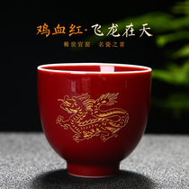 Ceramic individual cup Hand-painted household single cup creative tea cup Master cup Plum Orchid bamboo chrysanthemum zodiac tea cup