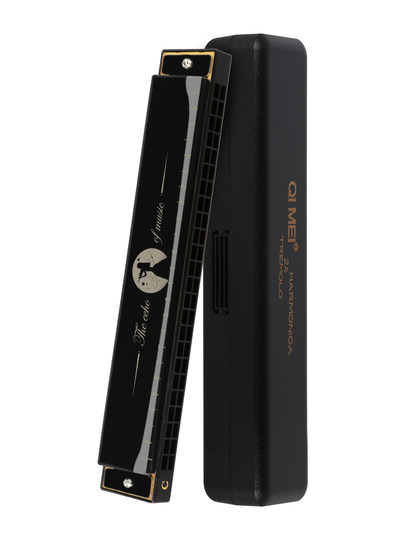 Chimei Harmonica 24-Hole Polyphonic Heavy Tone Q8 Special Instrument for Primary School Students, Beginner's Entry-Level for Children and Adults Self-Study
