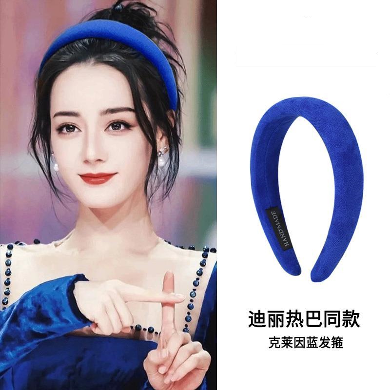 Klein Blue Hair Stirrup Hair Band Hair Stirrup High Cranial Top Hair Clip Headwear Accessories 2021 New Superior Sense Hair Ornaments
