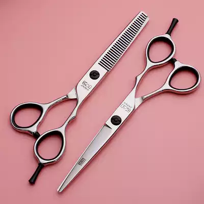 Craftsman haircut scissors set flat scissors no trace tooth shears thin broken hair shaved scissors hairdresser hair stylist