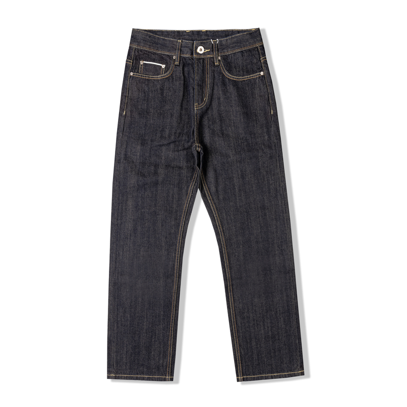 Ameikaji American Retro 12oz Selvedge Denim Original Color Standard Straight-Leg Light Luxury Commuter Thin Jeans for Men