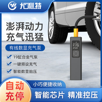 Yulite Aluminum Alloy Car Air Pump for Small Cars, Suvs, New Energy Electric Vehicles, 12V Tire Inflator