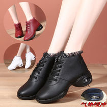 Dance Shoes Women Adults Softbottom Square Dance Shoes Sailors in Four Seasons Heel Dancing Shoes Short Boots Modern Dance Shoes Womens Shoes