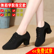 New Professional Latin Dance Shoes Dance Shoes Women Soft-bottom Square Dancing Shoes Medium-high Heel Body Practice Morden Dance Shoes