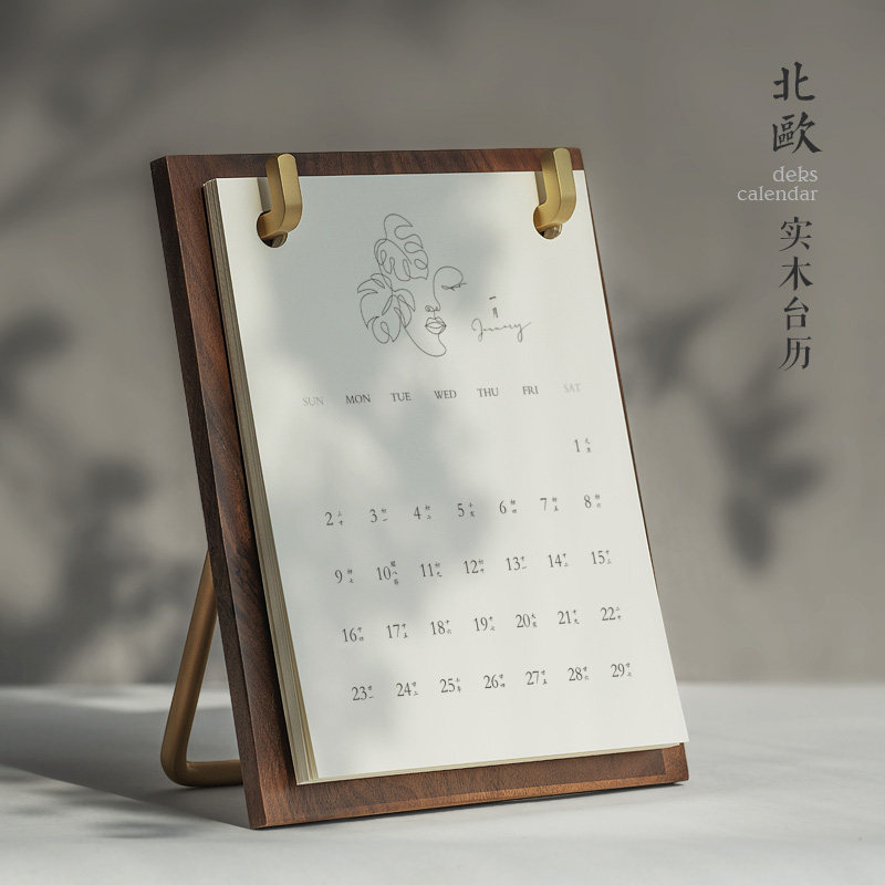 Desk Calendar 2024 New Custom Diy Creative Photos Production Art Youth Woody Booking Dins Dragon Year calendar-Taobao