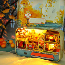 Diy cottage handmade four seasons mini box theater assembly model Educational toy Birthday gift girl