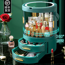 Makeup mirror desktop LED light desktop with light vanity mirror cosmetics storage box integrated dressing table beauty gift