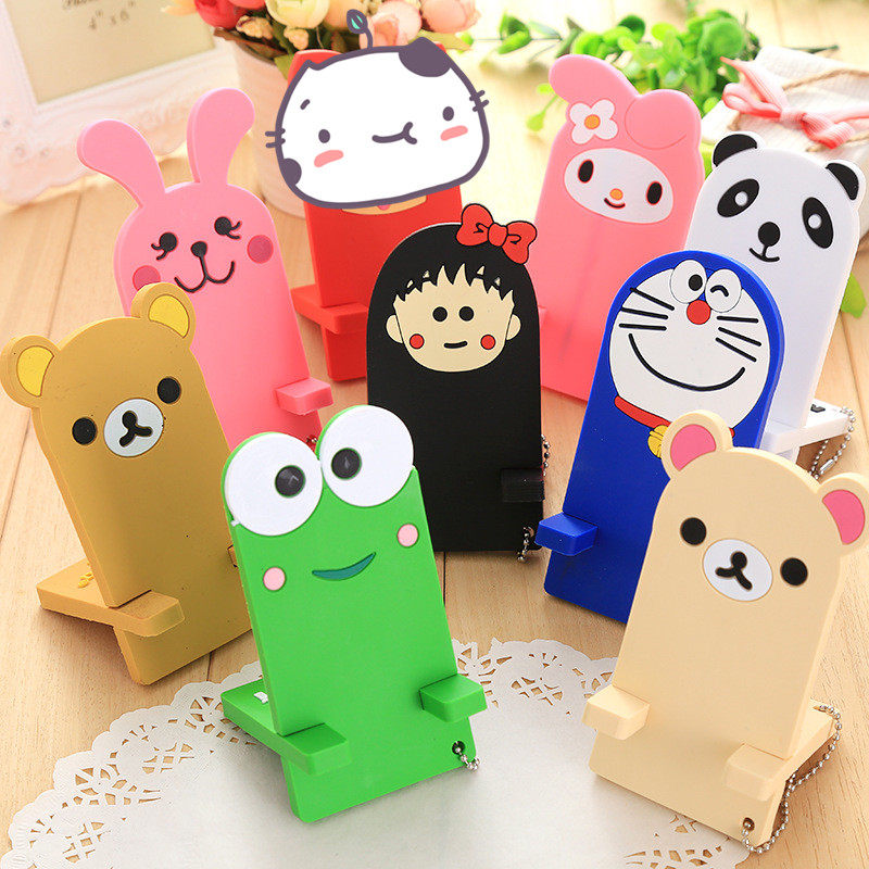 Creative Silicone phone frame desktop phone holder to watch live TV Apple mobile phone rack portable universal depository