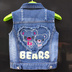 Áo vest trẻ em denim cho bé gái 3 mùa xuân và mùa thu 4 bé gái cotton mùa xuân 6 áo cho bé mùa xuân và mùa thu 7 tuổi 5 áo gile len trẻ em Áo ghi lê