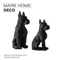 Simple modern creative puppy ornaments model room living room TV cabinet home soft decoration animal crafts