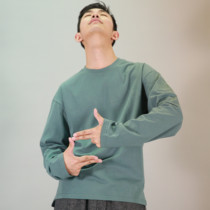 Modern dance loose T-shirt dance suit Long practice suit Simple and versatile daily mens and womens T-shirt pure cotton breathable