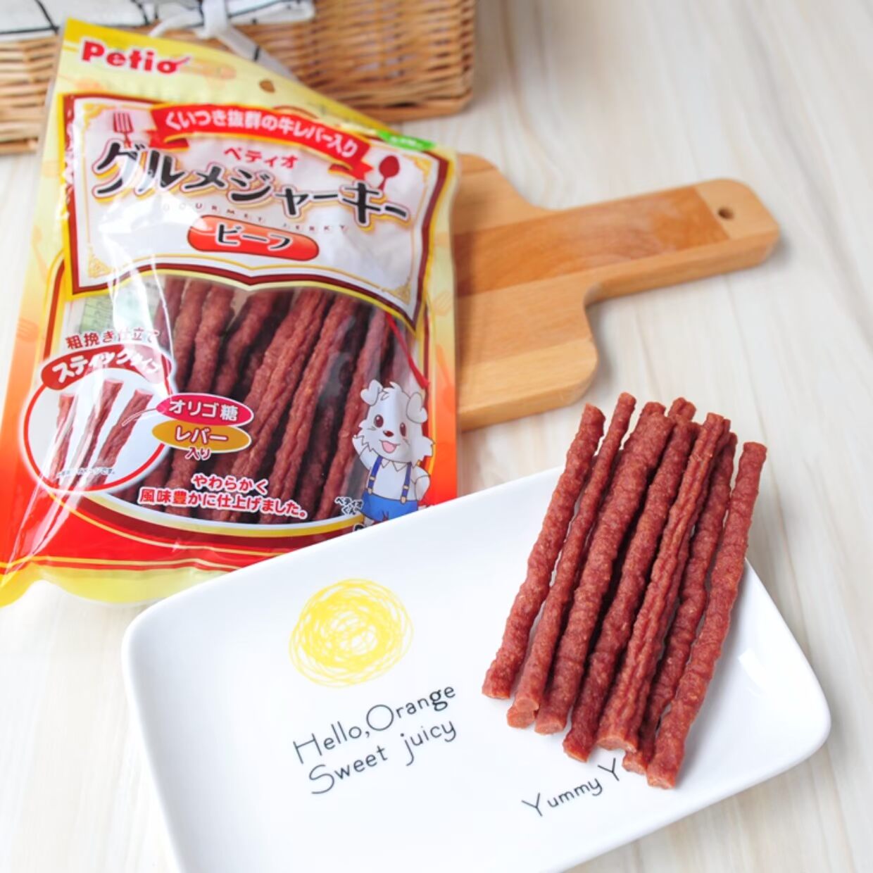 Petio piedi dải thịt bò ngon dải thịt cừu 500g thú cưng ăn nhẹ chó ăn nhẹ gậy lớn đấu bò - Đồ ăn vặt cho chó pate cho chó