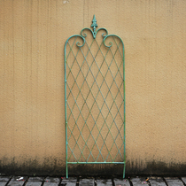 American clematis climbing rattan flower rack Wrought iron grid screen Rose flower bracket European outdoor garden gardening