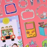 Светоотражательная фотография, детский книга роста, фоторамка, фотоальбом, шаблон для детского сада, мультяшный гаечный ключ, наклейки, «сделай сам»