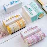 Светоотражательная бумажная лента, милый книга роста, свежий ноутбук ручной работы, наклейки, подарочная коробка, набор инструментов, простой и элегантный дизайн, популярно в интернете