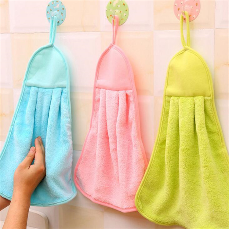 Wipe hand towels Towels Thickened Coral Suede Kitchen Makeup Room Cute Cartoon Absorbent Child Linen Little Towel Rag
