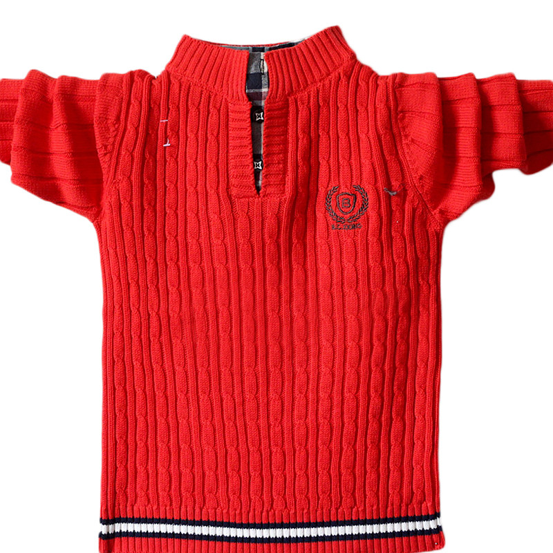 Great Boy Sweater Boy 12-15 Boy Coat 2018 New Sets Head Han Version Autumn Winter Style Children Thickened Warmth