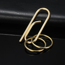 Copper key chain stainless steel hook loop buckle handmade car key hanging simple creative men and women key lock buckle hanging