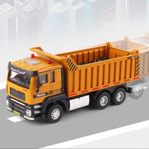 Childrens engineering car toy alloy dumper model sound light excavator simulation stirring car 1 year old 3 years 6