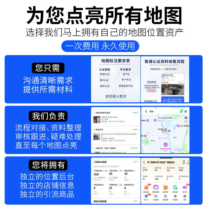 Map Location Marking on All Major Platforms Such as Gaode, Baidu, and Tencent for Business Listings, Store Locations, and Address Verification