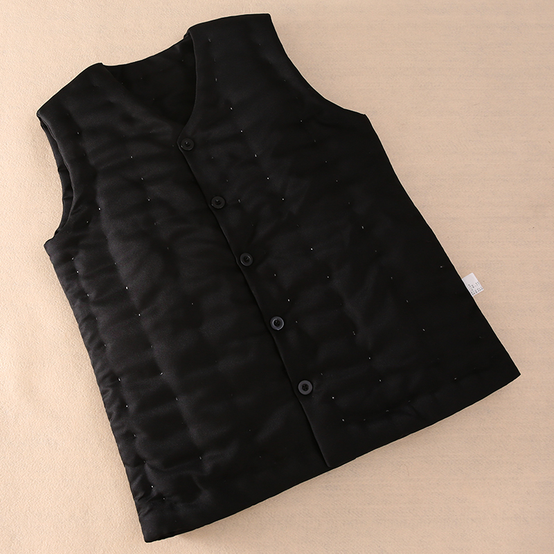 Men's middle aged handmade cotton waistcoat for adults Thickened Warm Seniors Kan Shoulder Autumn Winter Sleeveless Clip Cotton Vest-Taobao