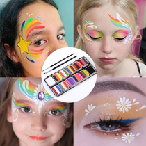 Painted pigments for childrens face water-soluble and easy to clean adult quick-drying stage makeup dramatic oil paint tool set