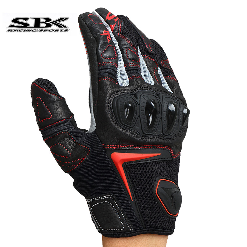 SBK motorcycle gloves summer riding motorcycle racing knight gloves breathable anti-fall touch screen short SR-5