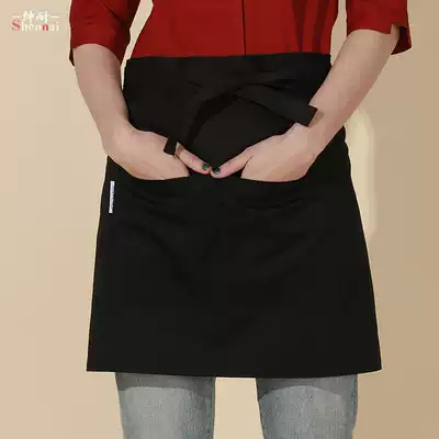 Fashion half-length apron dining room kitchen home coffee shop waiter working apron Korean custom
