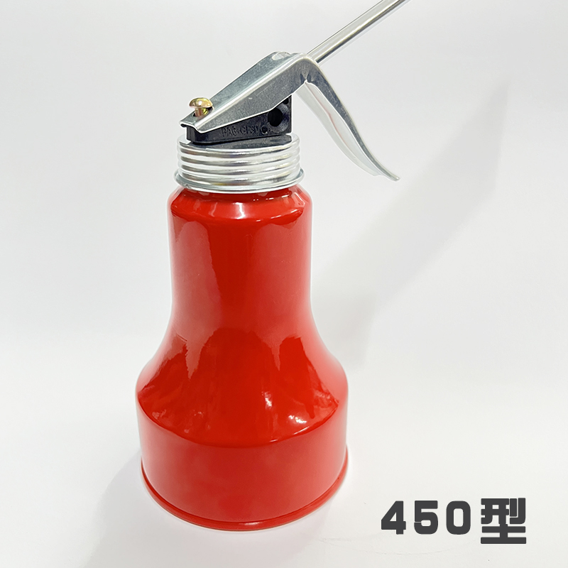 Manual long mouth oil kettle high pressure machine gun medium 450 tank metal oil gun