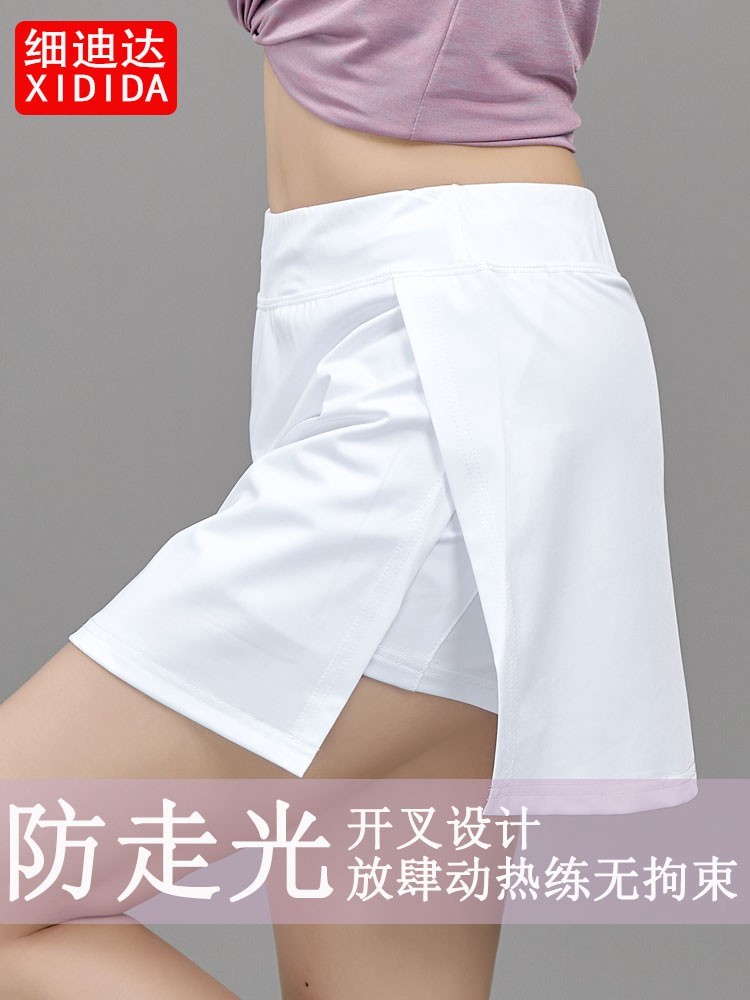 New Speed Dry Sports Running Summer Pants Dress Breathable Casual Display Slim Yoga Tennis Fake Two Anti-Walk Light Short Skirts