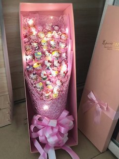 Hello kitty birthday bouquet hello kt cat doll hand-made birthday gift for children's day girlfriend best friend gift