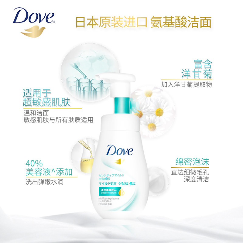 多芬 敏感肌+净透洁面慕斯 160ml*2瓶 送小样30g*2 图3